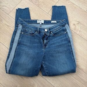 William Rast Ankle Skinny Jeans with Side Stripe stretch raw hem size 28